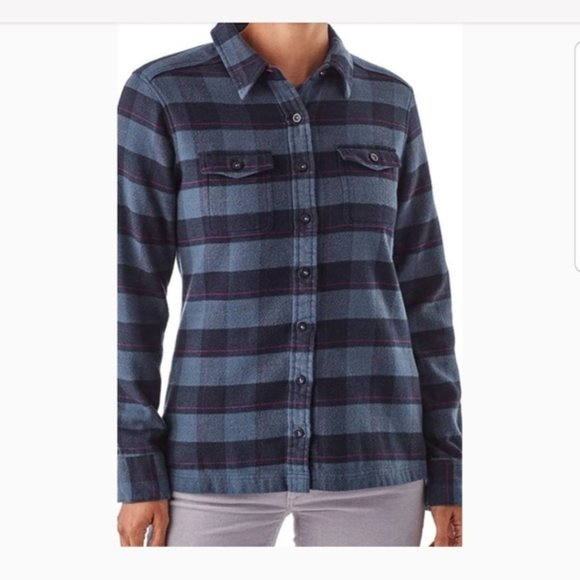 Patagonia Tops - Patagonia Fjord Plaid Flannel Shirt Organic Cotton